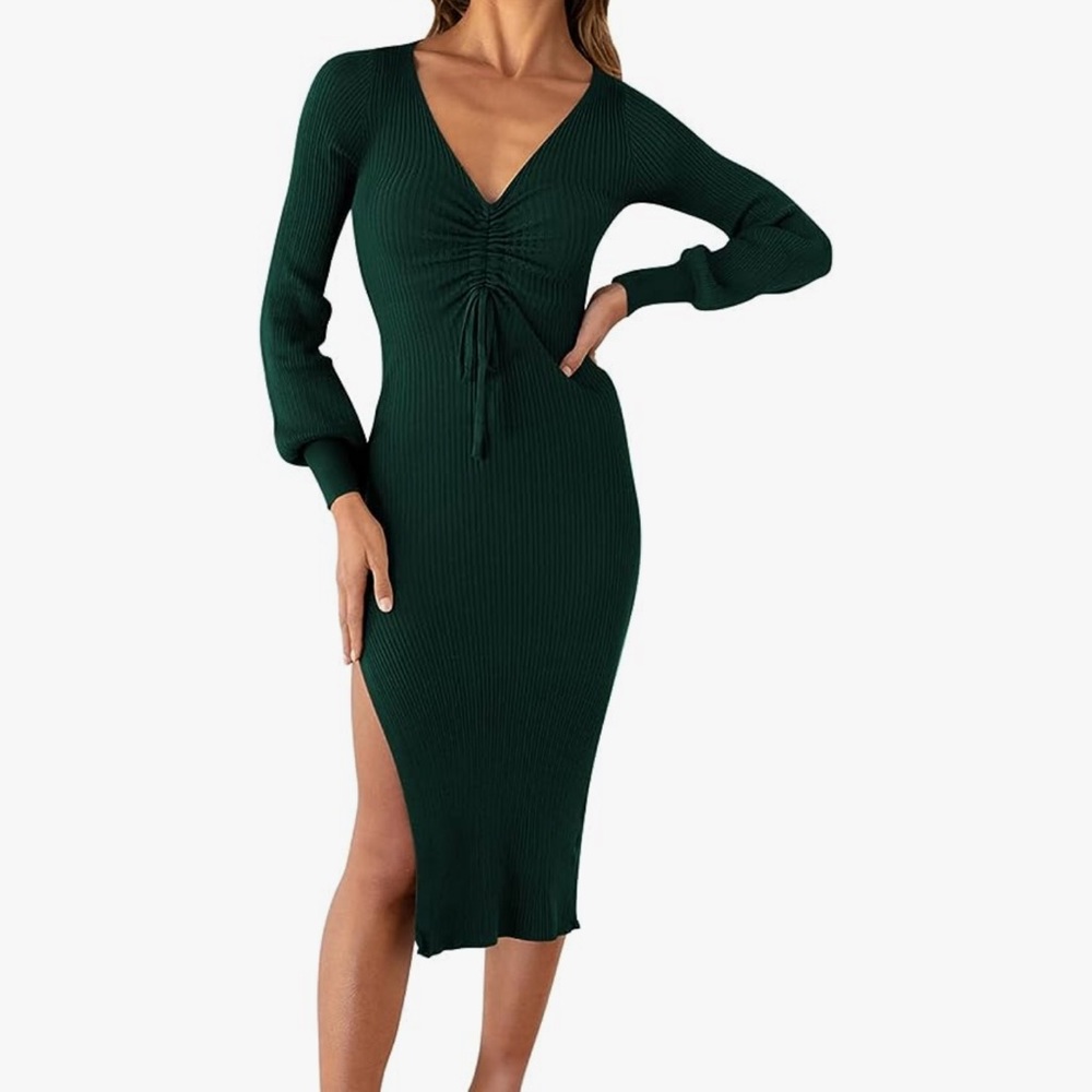 Green Sweater Dress